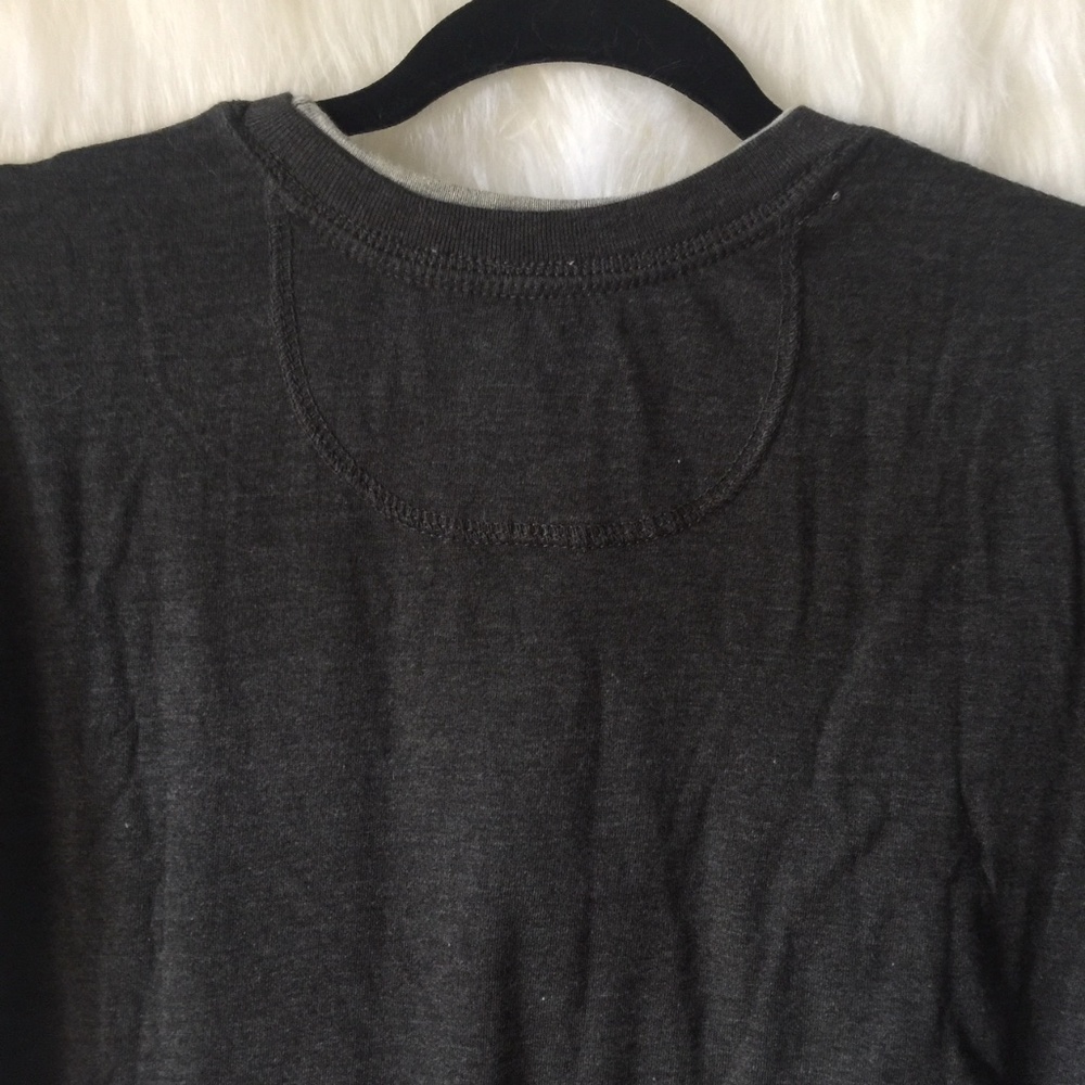 🌺 Basic Editions Layered Grey SS Tee Small - Picture 9 of 15